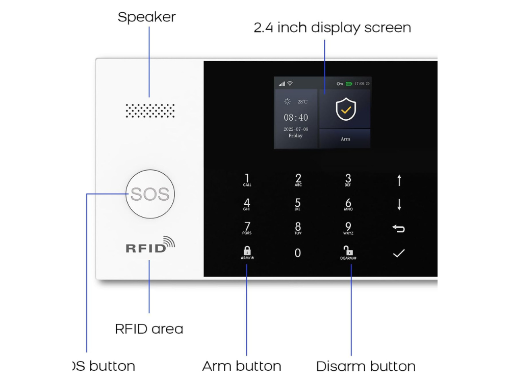 Alarme Connectée Sans Fil XNY – Système Sécurité Wi-Fi & 4G avec Caméra – Image 2