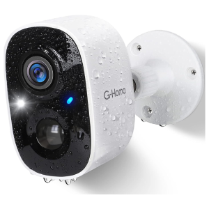 Caméra de Surveillance WiFi Extérieure 2K G-Homa  – Vision Nocturne Couleur, Batterie Longue Durée & Détection IA Intelligente