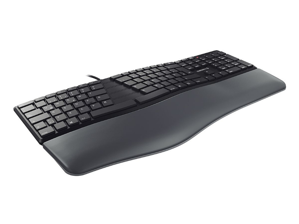 Clavier Ergonomique CHERRY KC 4500 ERGO - AZERTY Filaire avec Repose-Poignets