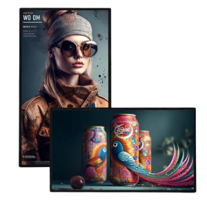 Écran Publicitaire Dynamique – Disponible en 32" (et existe en 43", 49" et 55") – Affichage 24/7, Android, Fixation Incluse