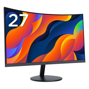 Écran PC Incurvé KOORUI 27" - Full HD 1080p, 1800R, 75Hz, Dalle VA, HDMI/VGA, Soin des Yeux, Inclinable